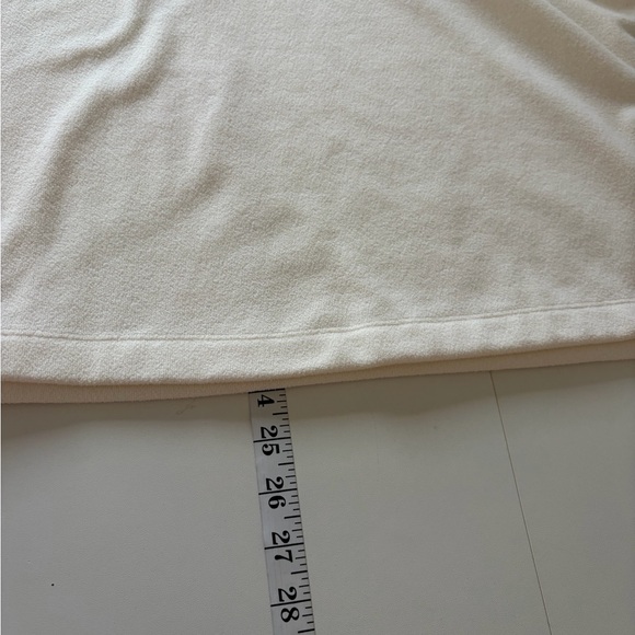 Dudley Stephen’s Cream Ivory Terry Quarter Zip Polo Size Large Quiet Luxury - Picture 15 of 16